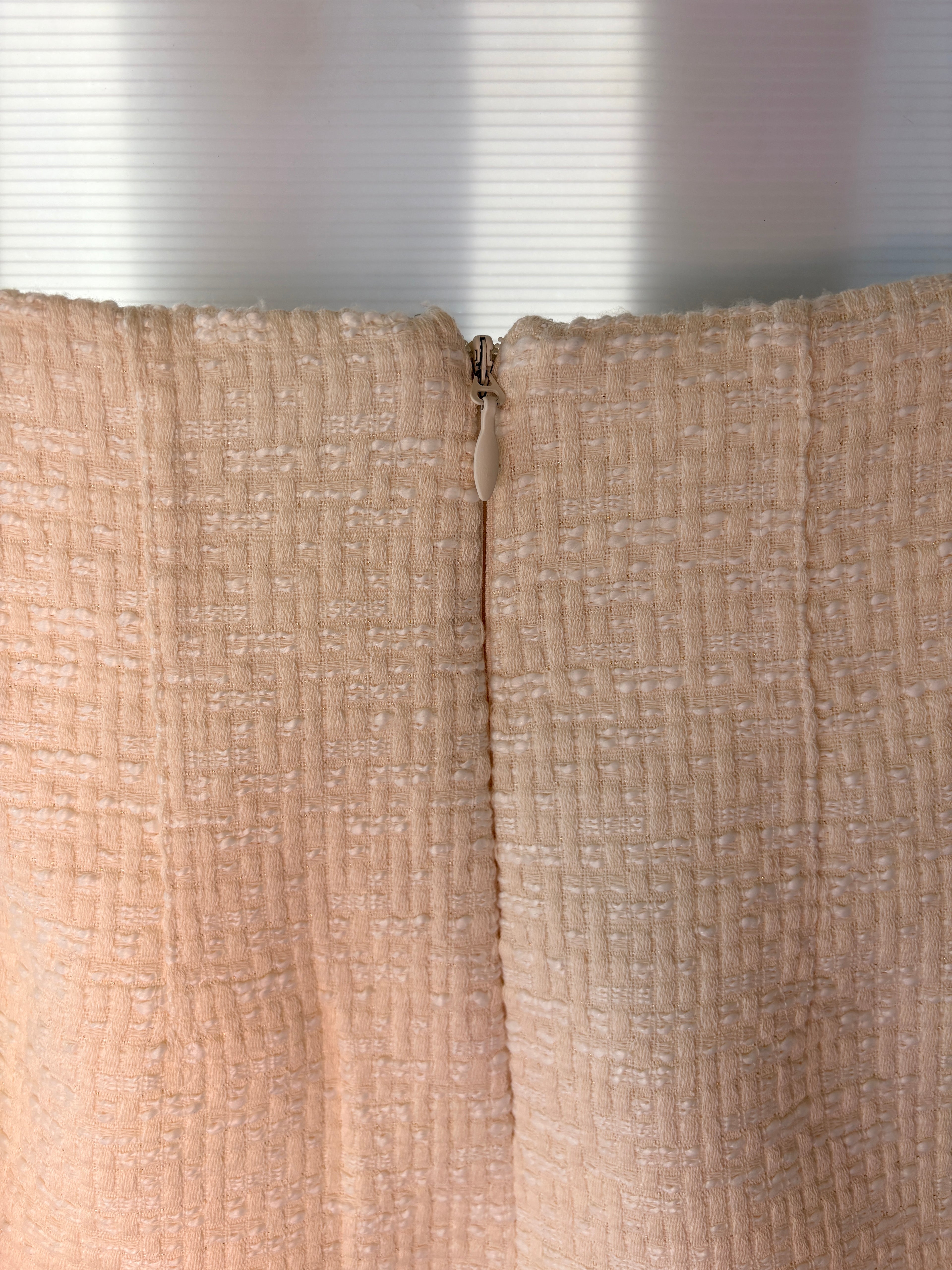 Sheike Tweed Mini Skirt Beige Women's Size 12 - Image 3