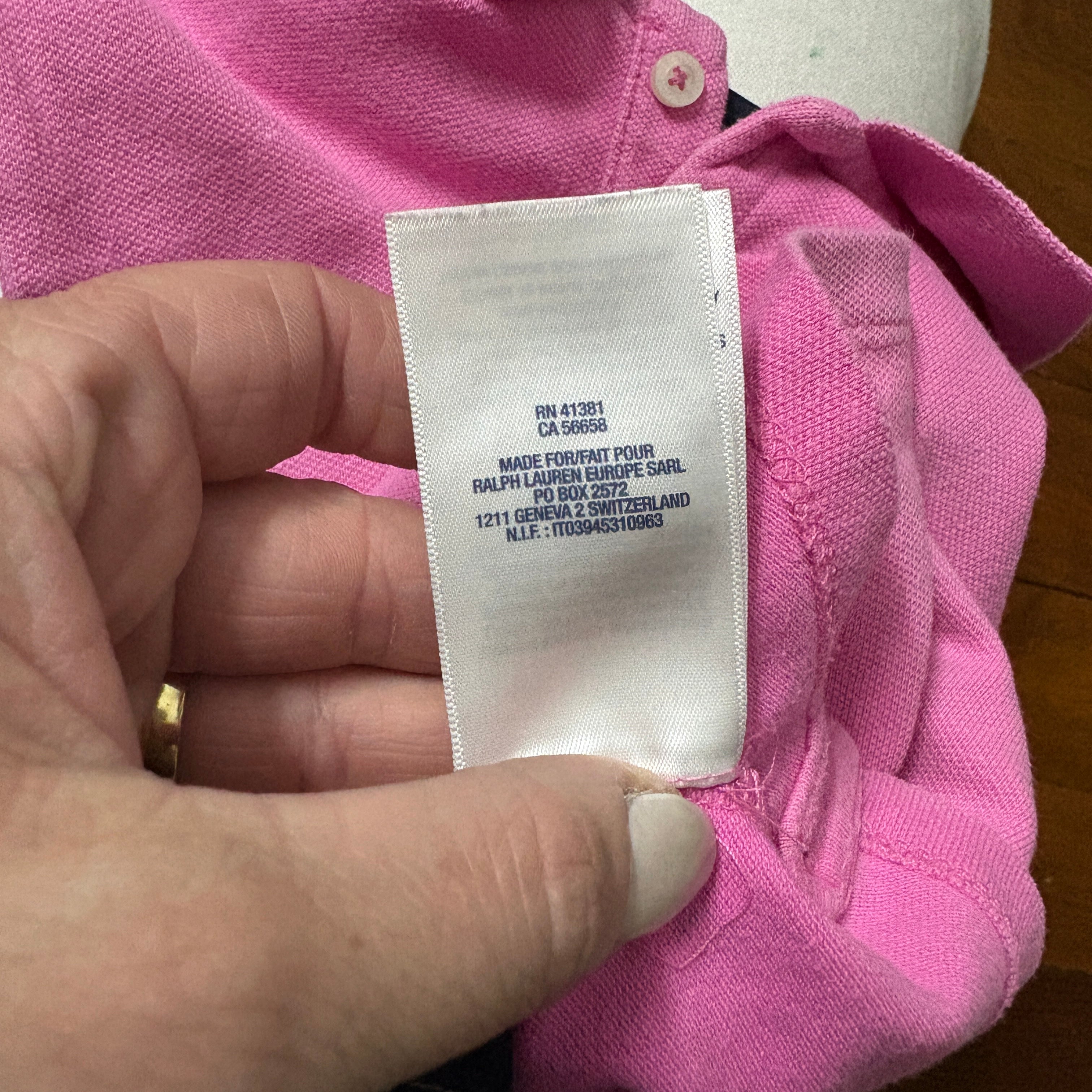 Ralph Lauren Baby Girls Polo Shirt Pink 18M - Image 2