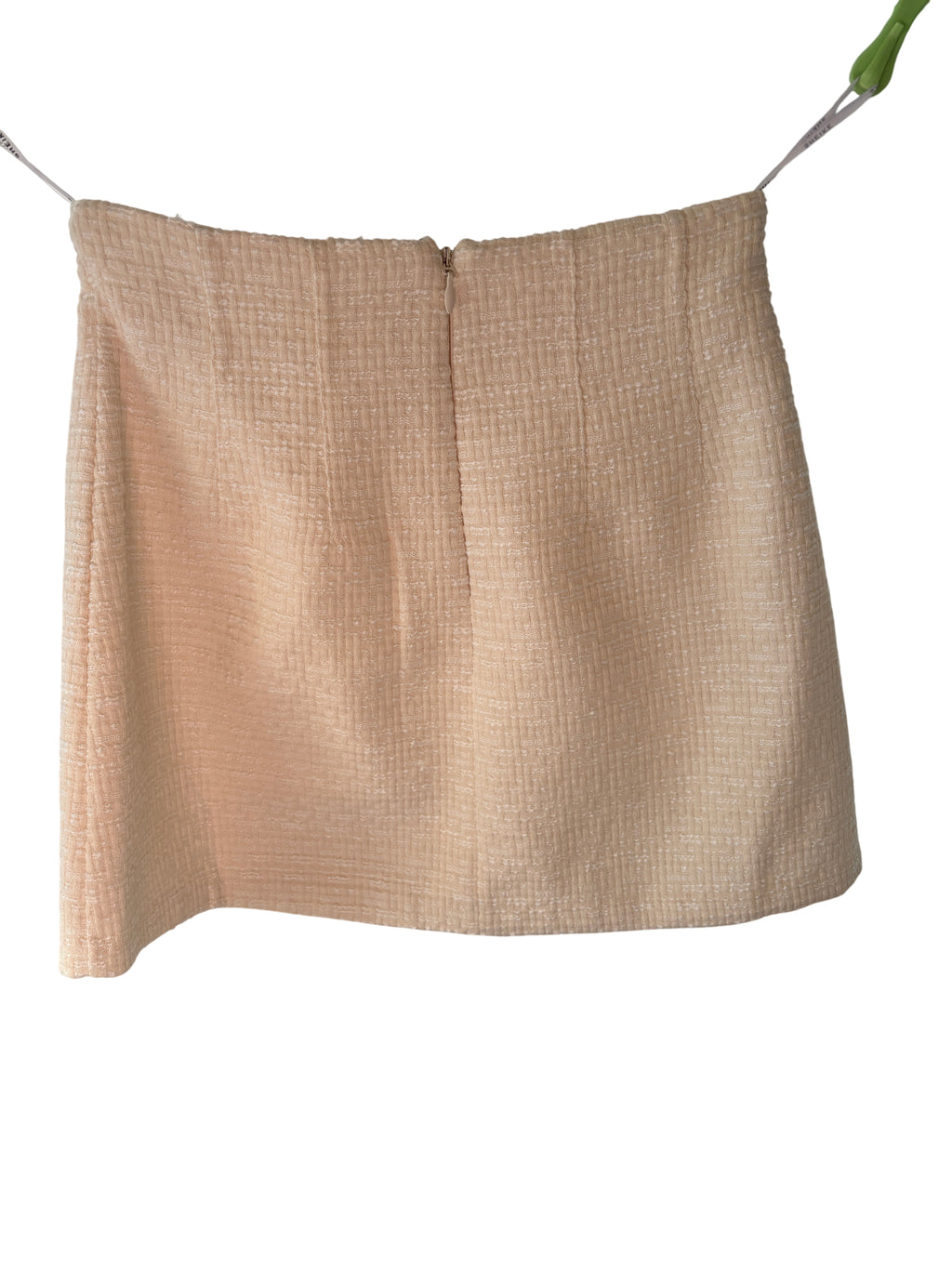 Sheike Tweed Mini Skirt Beige Women's Size 12 - Image 2