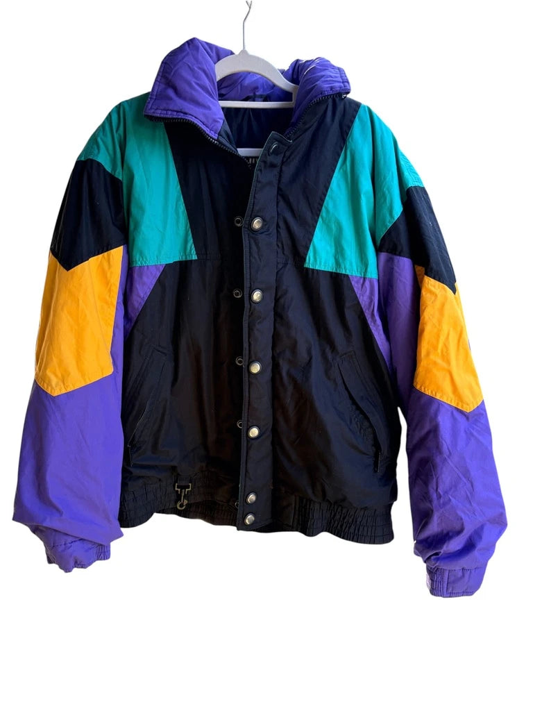 Skiner Sport Wear Vintage Colorblock Puffer Jacket Multicolour - Image 1