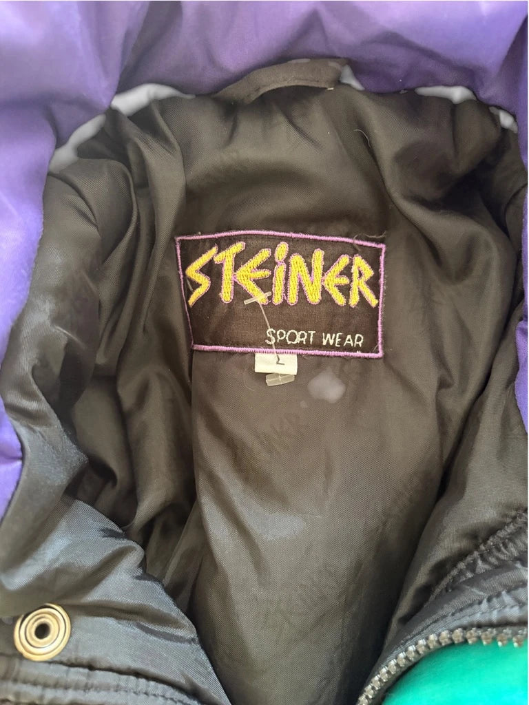 Skiner Sport Wear Vintage Colorblock Puffer Jacket Multicolour - Image 3
