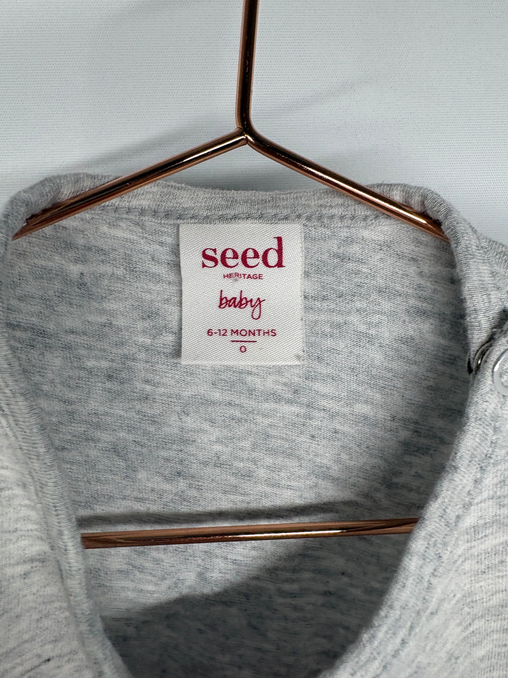 Seed Heritage Baby T-Shirt Grey Marle Watermelon Sequin Size 0 - Image 3