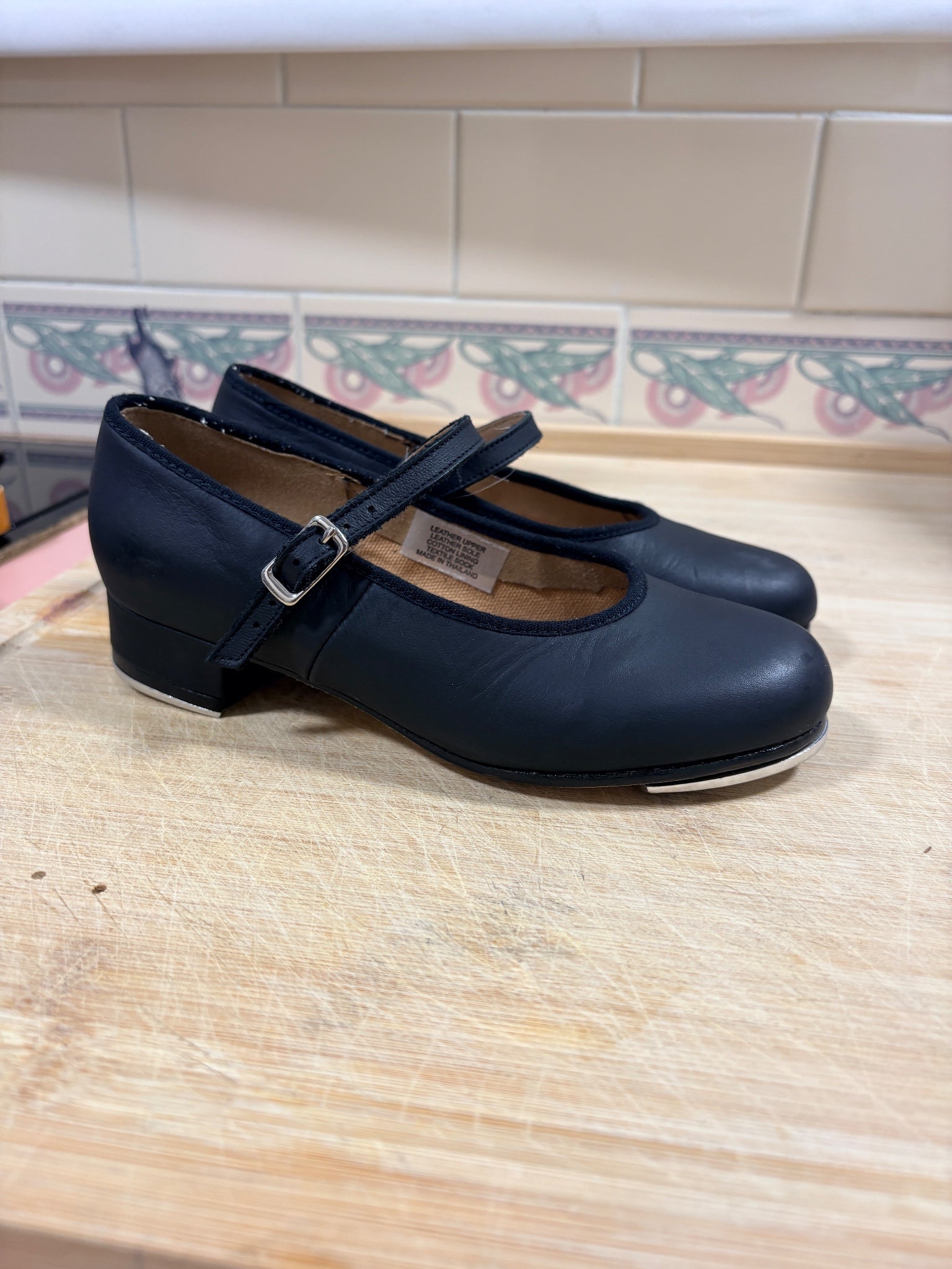 Bloch Techno Tap Shoes Black Leather Girls Size 13 1/2 - Image 2
