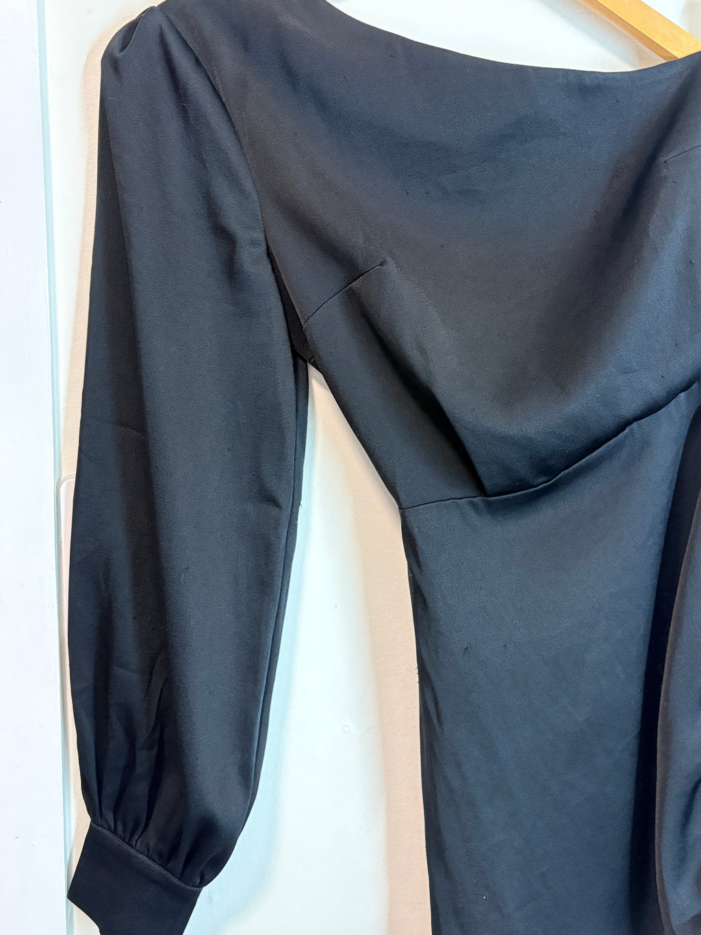 Kookai One-Shoulder Long Sleeve Mini Dress Black Size 36 - Image 6