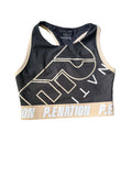 P.E Nation Endurance Sports Bra Black Logo Crop Size M - Image 1