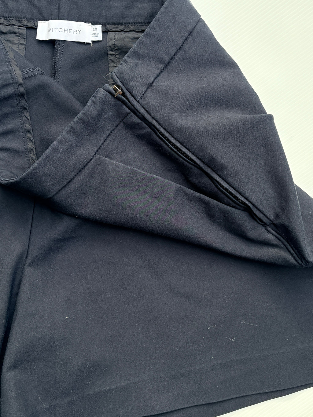 Witchery Side Zip Shorts Navy Blue Women's Size 20 - Image 5