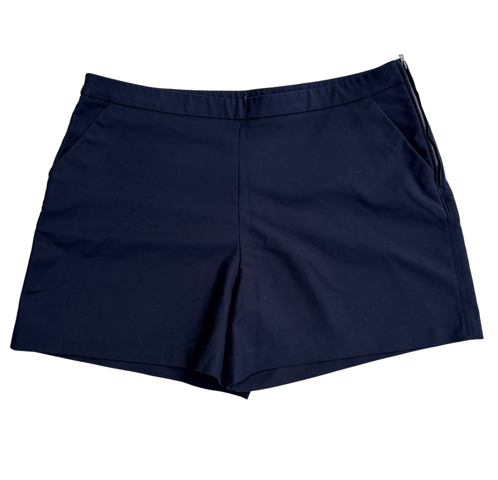 Witchery Side Zip Shorts Navy Blue Women's Size 20 - Image 1