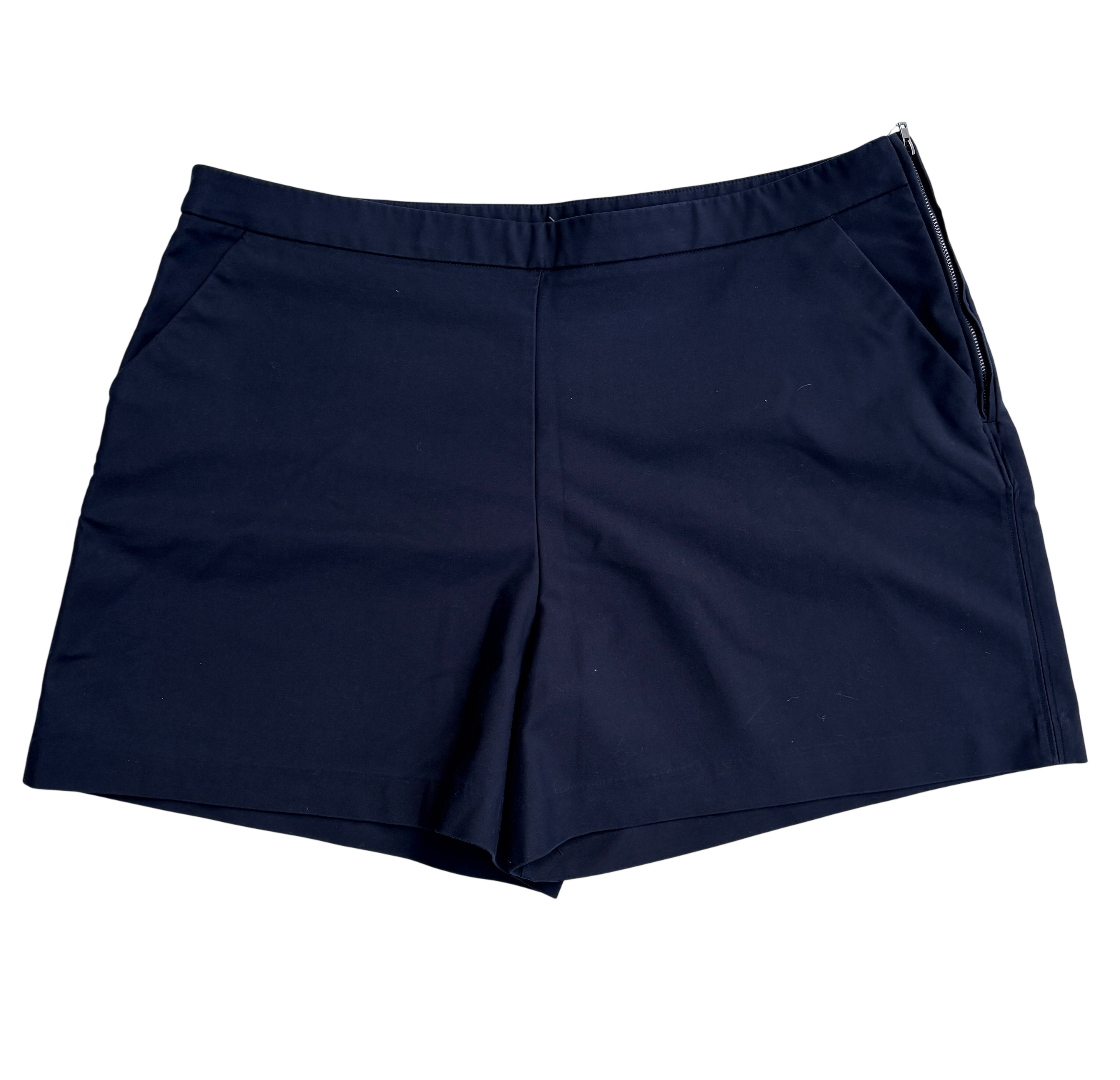 Witchery Side Zip Shorts Navy Blue Women's Size 20 - Image 1