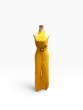 Forever New Linen-Blend Halter Neck Jumpsuit Yellow - Image 1