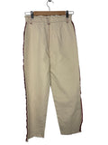 Reiss Denim Trousers Cream With Red Contrast Stitching 11-12Y - Image 1