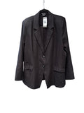 City Chic Linen Blend Blazer Black Size S - Image 1