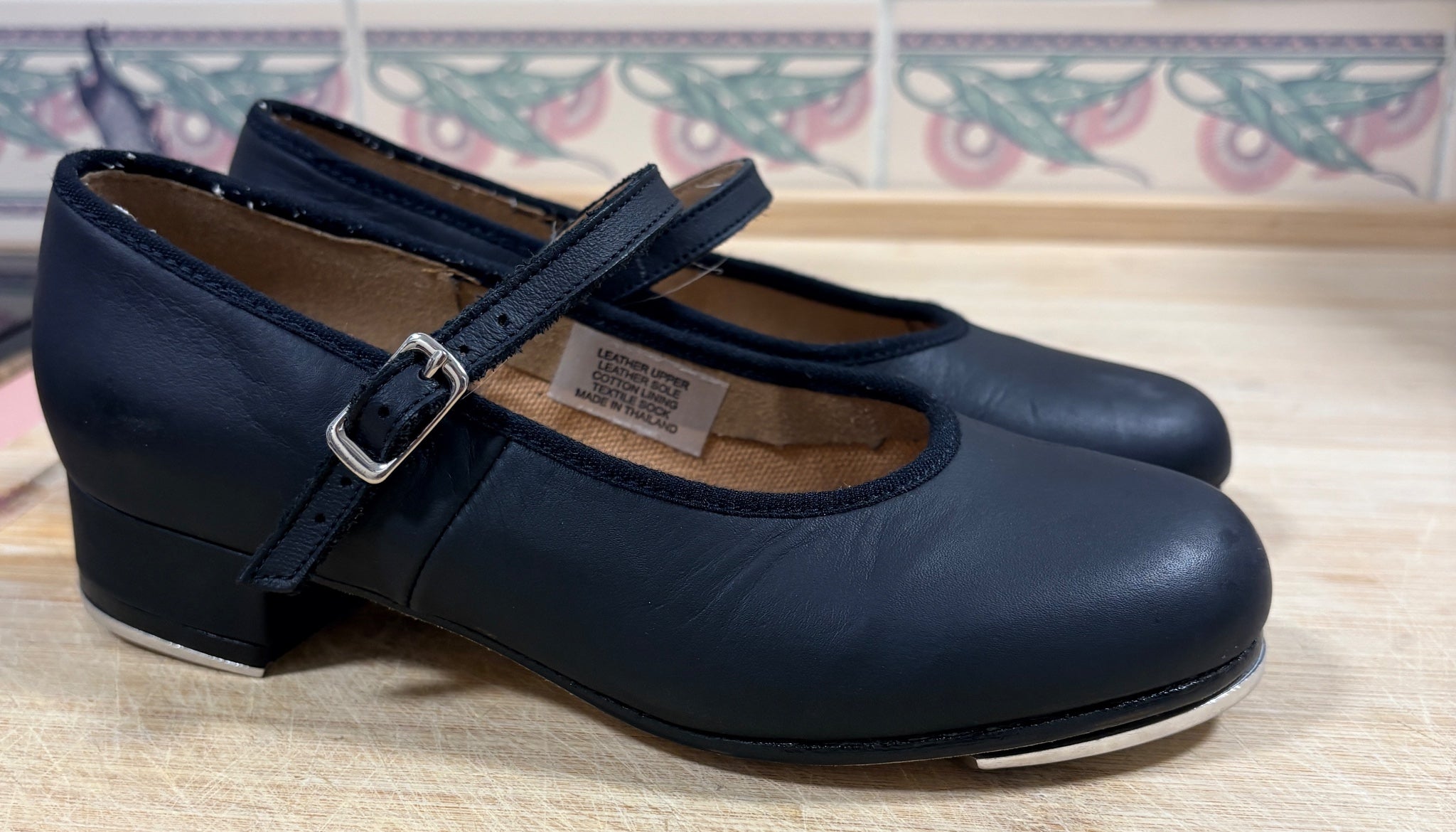 Bloch Techno Tap Shoes Black Leather Girls Size 13 1/2 - Image 3