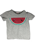 Seed Heritage Baby T-Shirt Grey Marle Watermelon Sequin Size 0 - Image 1