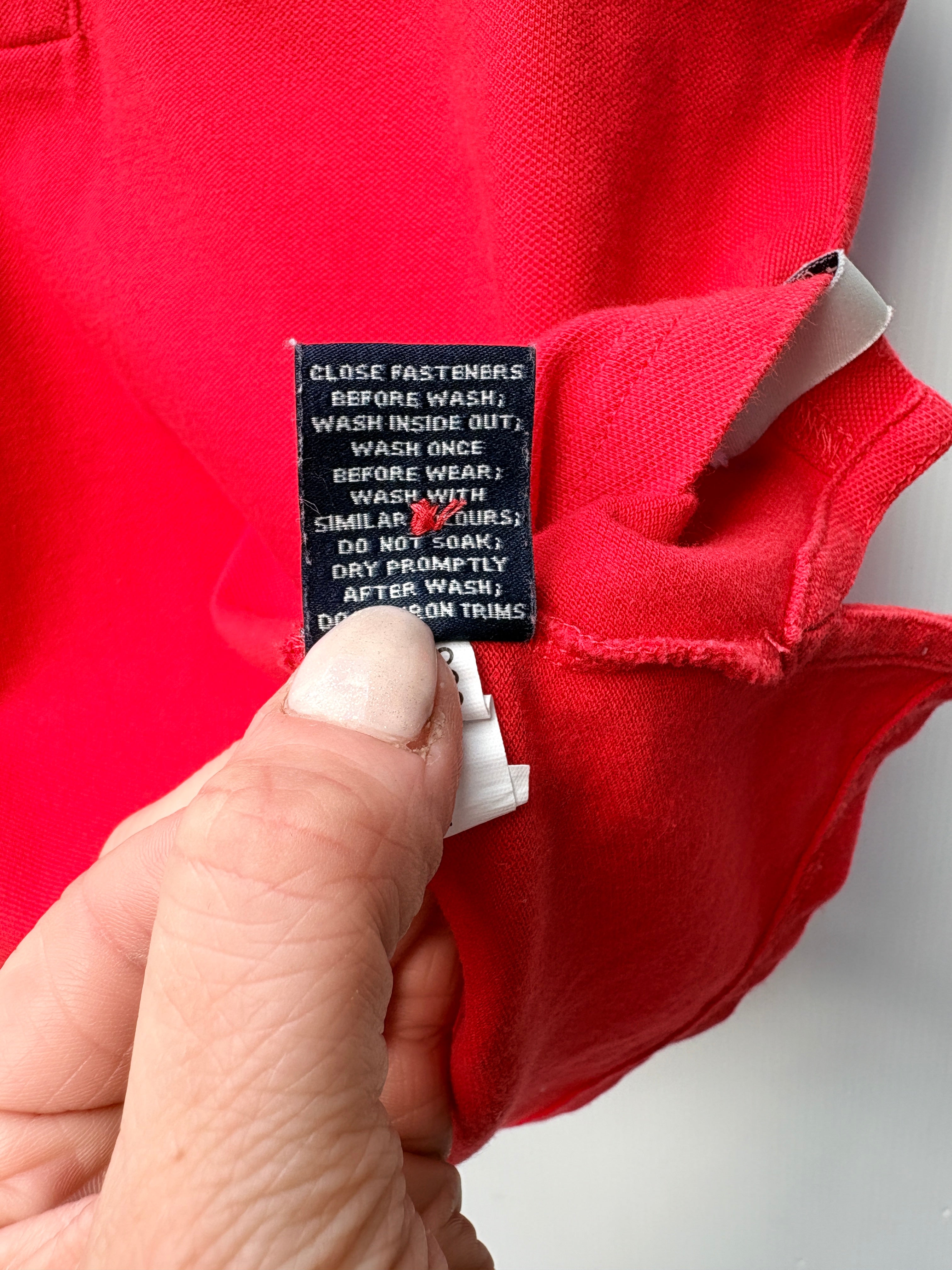 Beverly Hills Polo Club Sleeveless Polo Shirt Red Bear Embroidery Small - Image 2