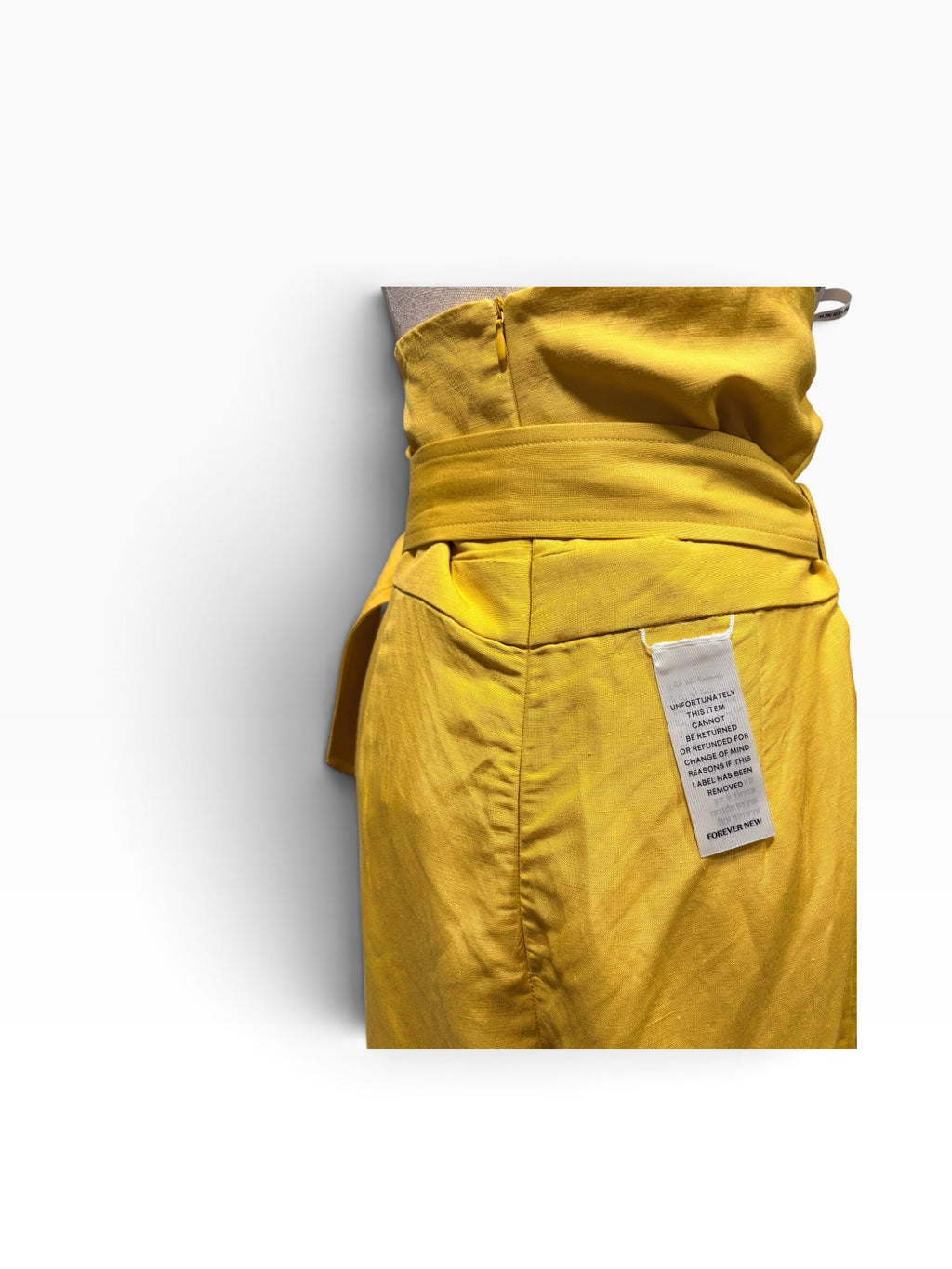 Forever New Linen-Blend Halter Neck Jumpsuit Yellow - Image 7