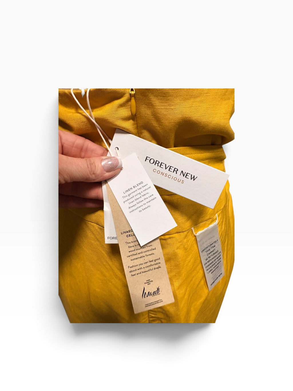 Forever New Linen-Blend Halter Neck Jumpsuit Yellow - Image 8