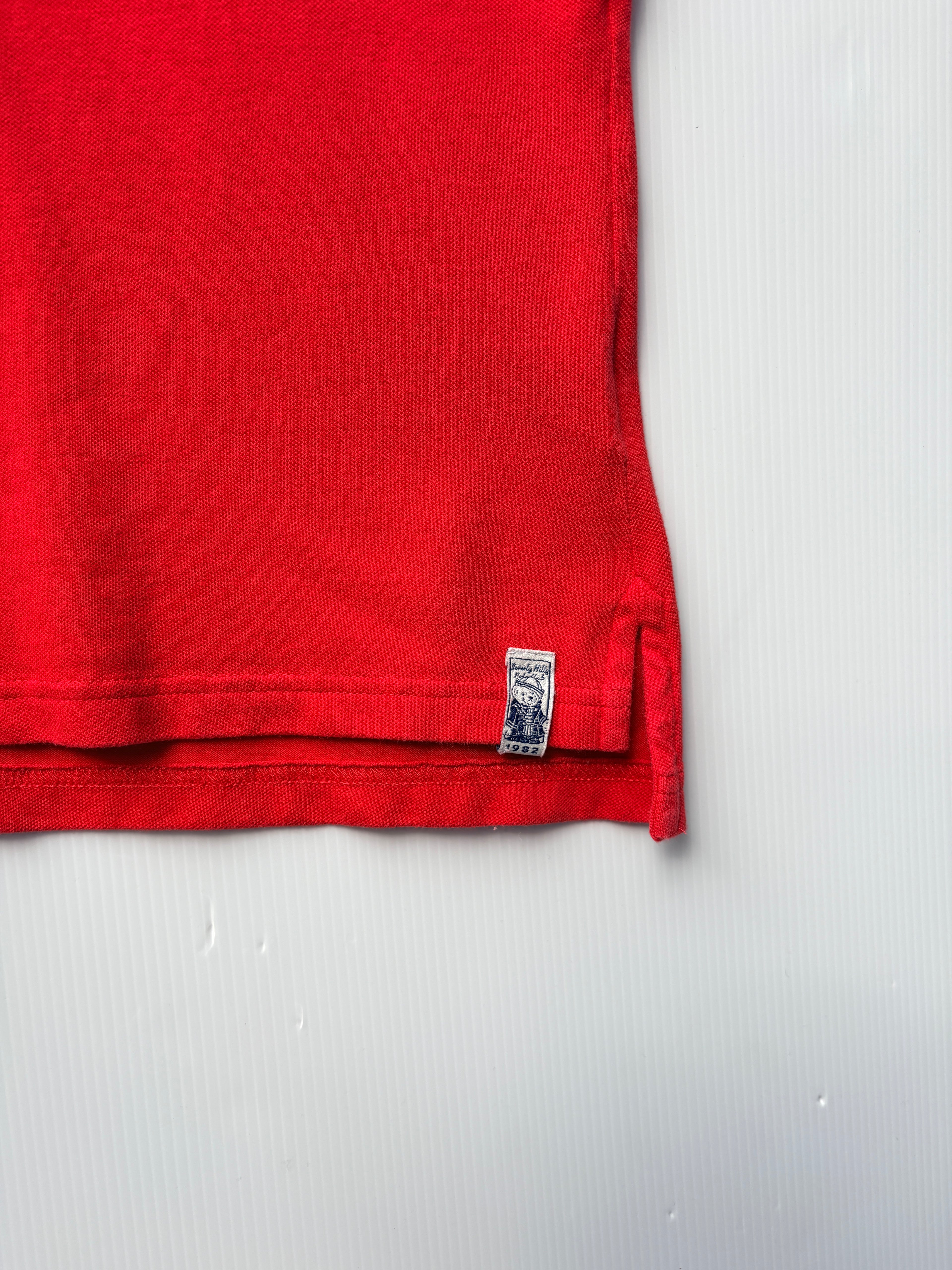Beverly Hills Polo Club Sleeveless Polo Shirt Red Bear Embroidery Small - Image 4