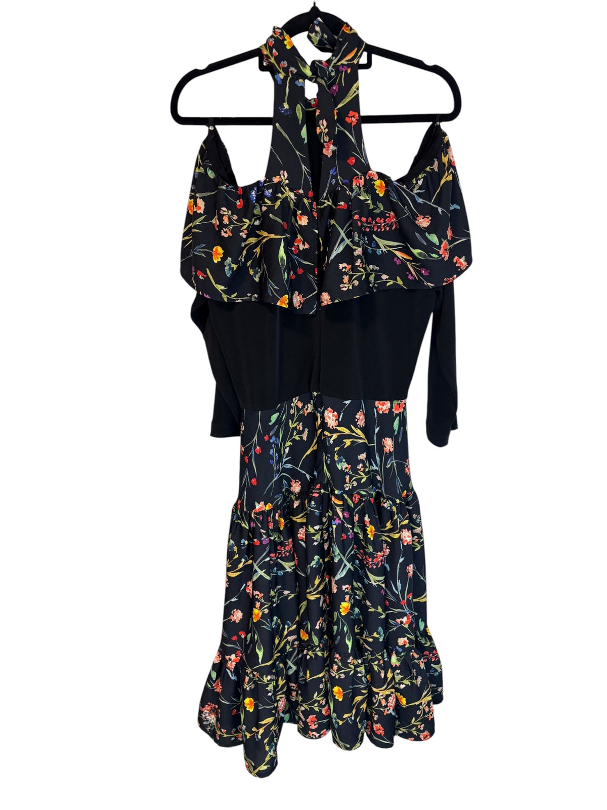 Sacha Drake Floral Cold Shoulder Tiered Midi Dress Size 14 - Image 4
