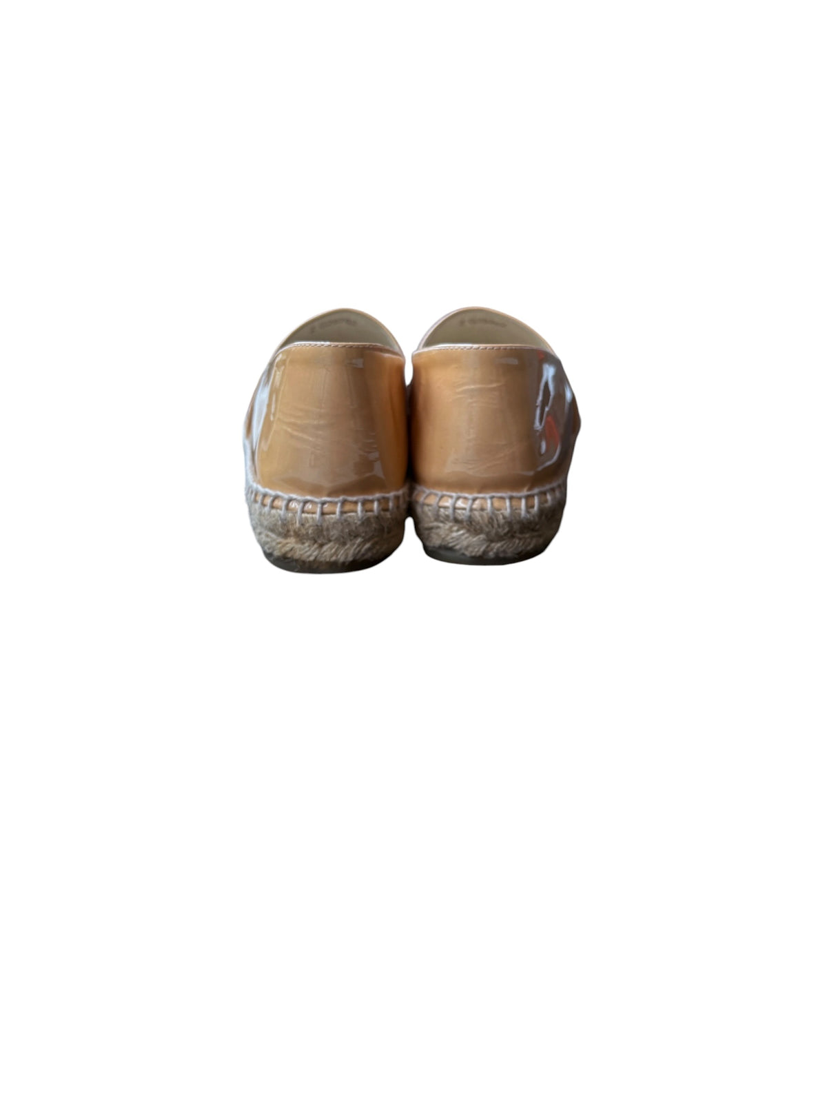 Chanel CC Logo Espadrilles - Beige Patent Leather Luxury Flats szie 39 - Image 6