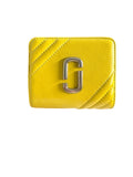 Marc Jacobs The Glam Shot Mini Compact Wallet Yellow Quilted Leather - Image 1