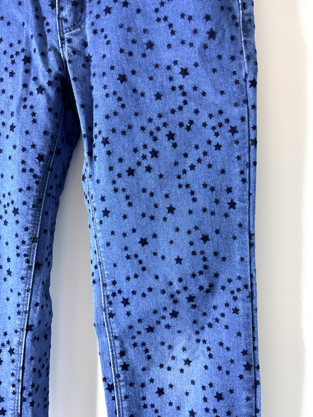 Zara Girls Skinny Jeans Star Print Blue Size 11/12 - Image 5