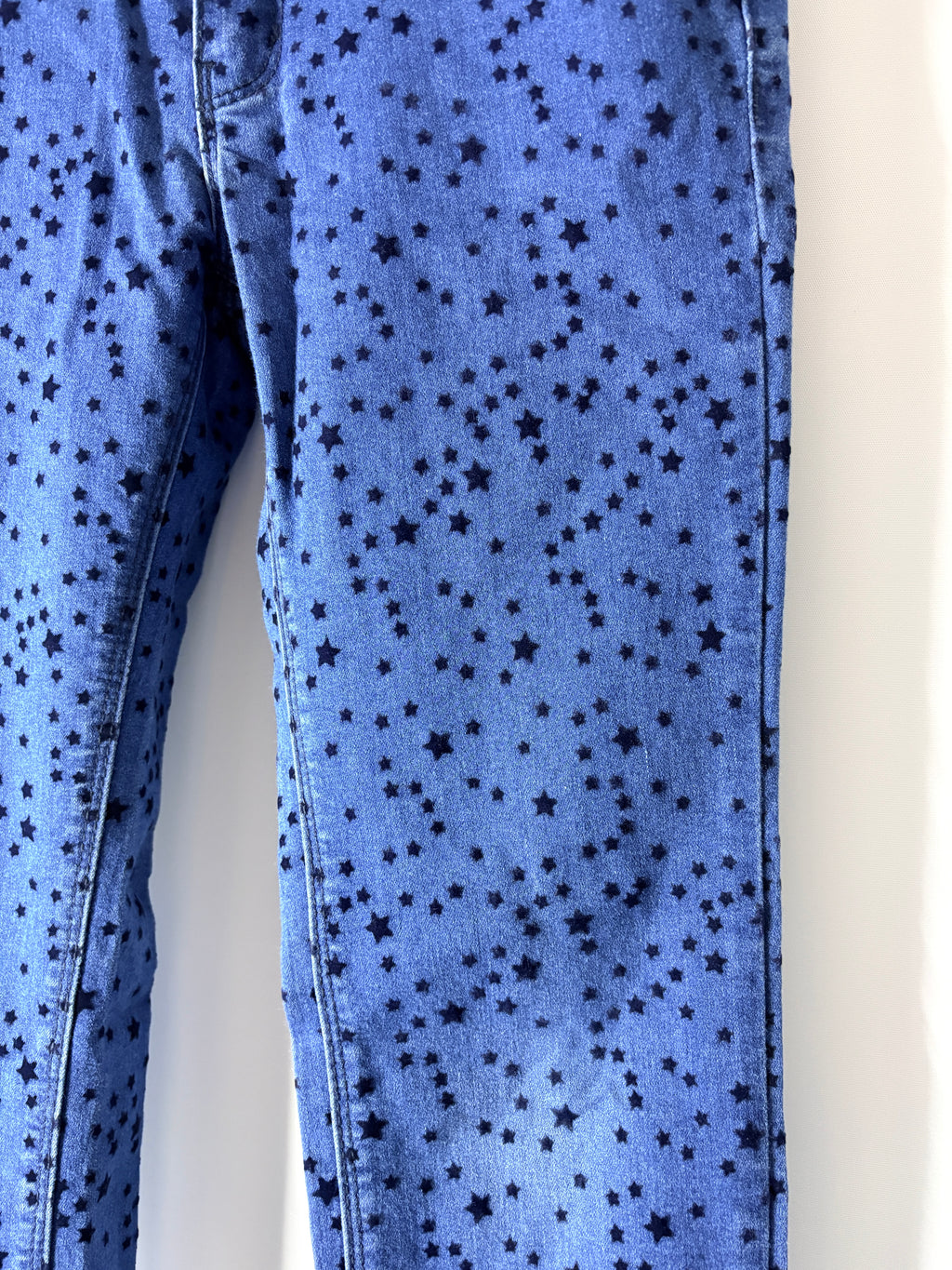 Zara Girls Skinny Jeans Star Print Blue Size 11/12 - Image 6