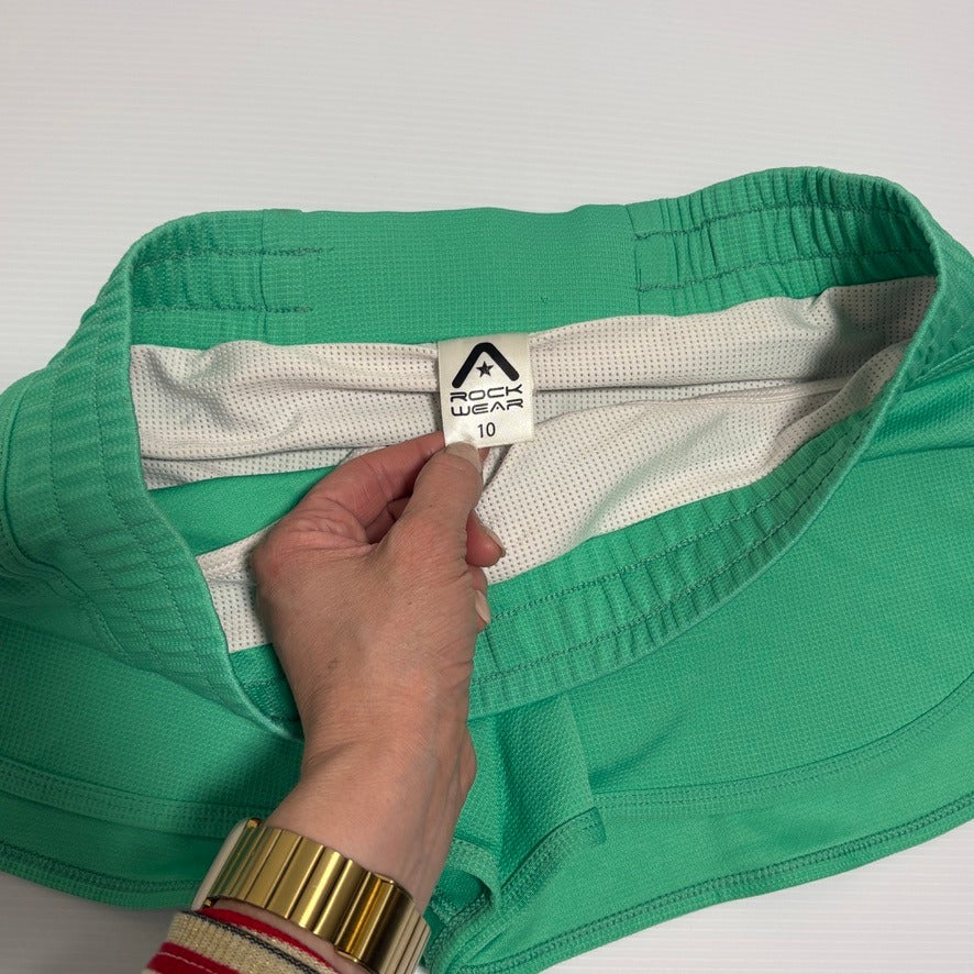 Rockwear Women's Running Shorts Green Size 10 - Image 5