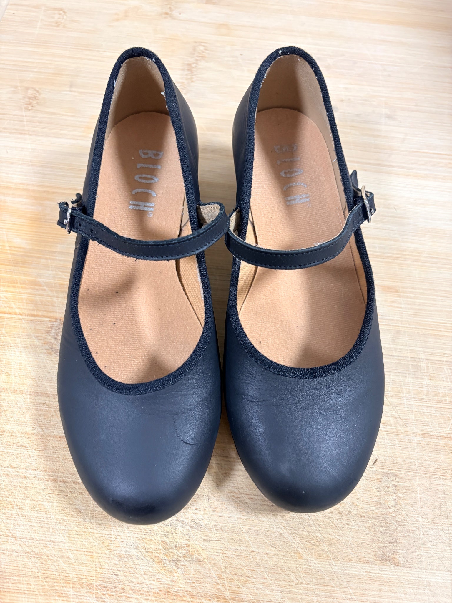 Bloch Techno Tap Shoes Black Leather Girls Size 13 1/2 - Image 4