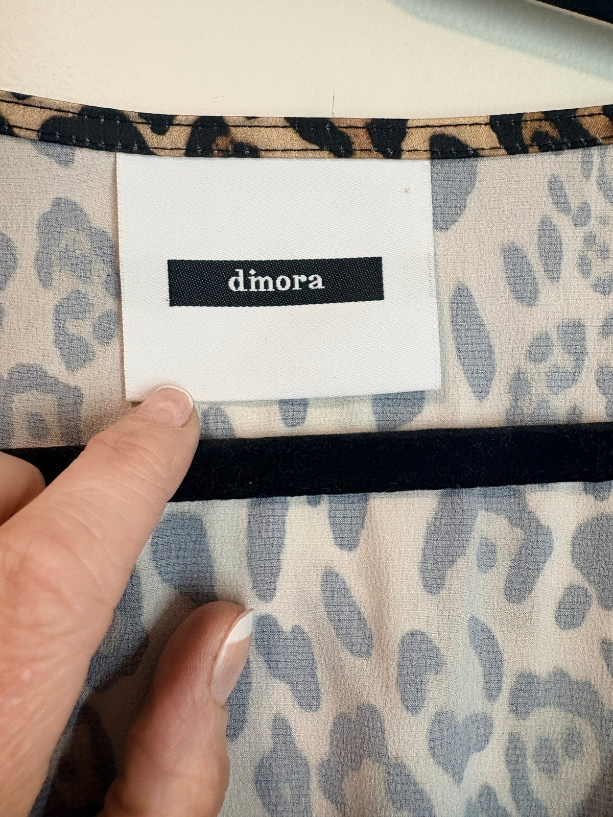 Dimora Leopard Print Mini Dress With Side Stripe Detail Size L - Image 4