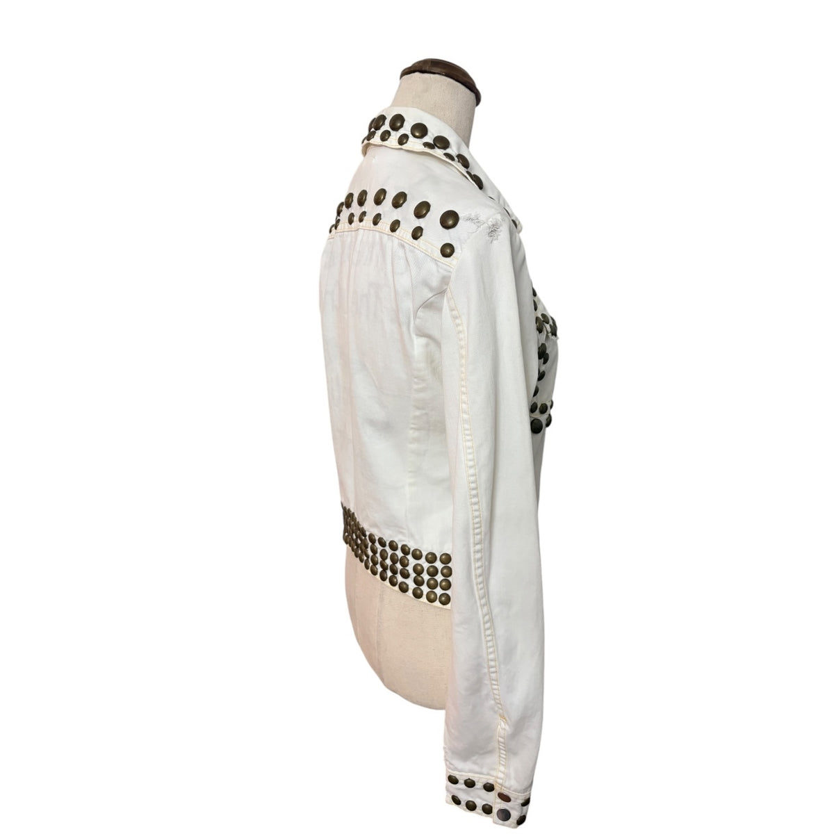 Nolita Denim Jacket - Studded Rocker Style Made In Italy Inspired by 1970's Brand Roncelli - Image 3