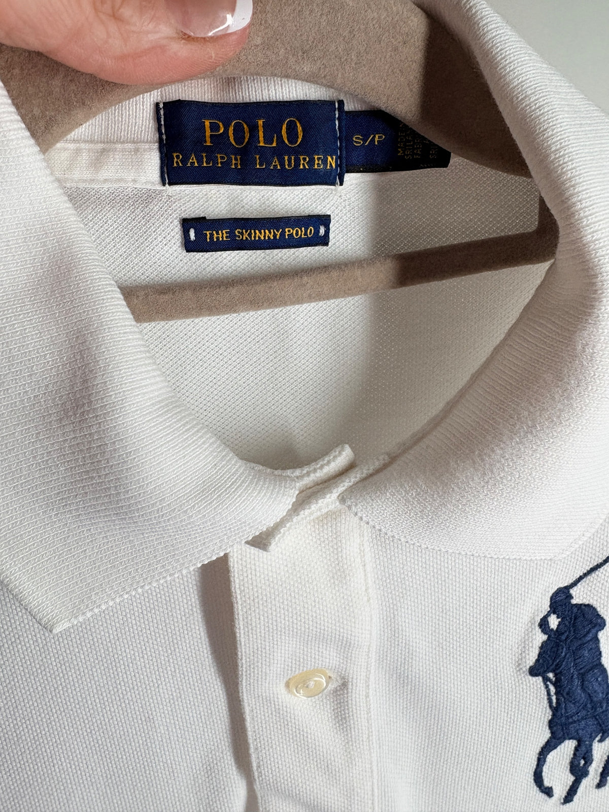 Polo Ralph Lauren The Skinny Polo Shirt White Women's Size S - Image 4