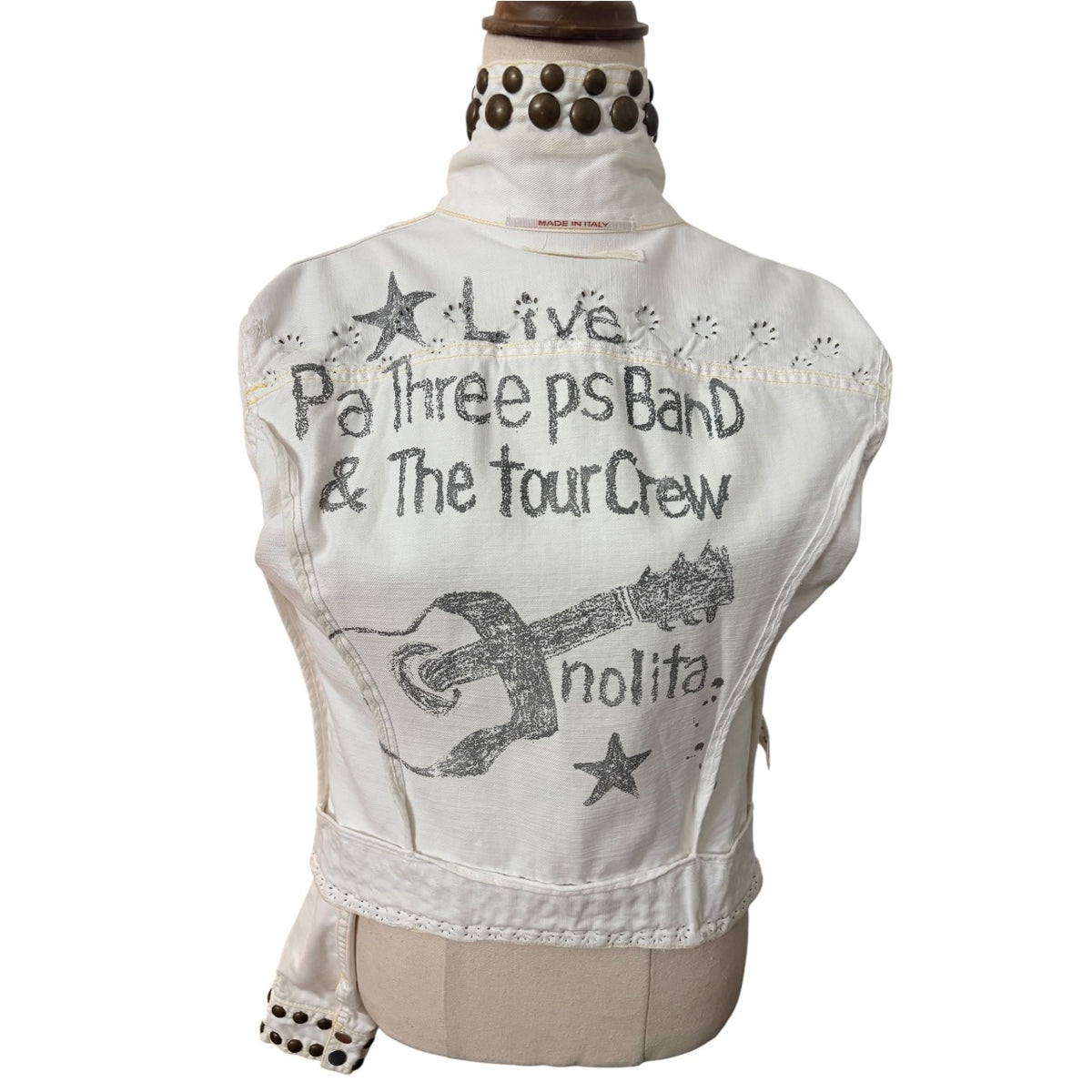 Nolita Denim Jacket - Studded Rocker Style Made In Italy Inspired by 1970's Brand Roncelli - Image 6