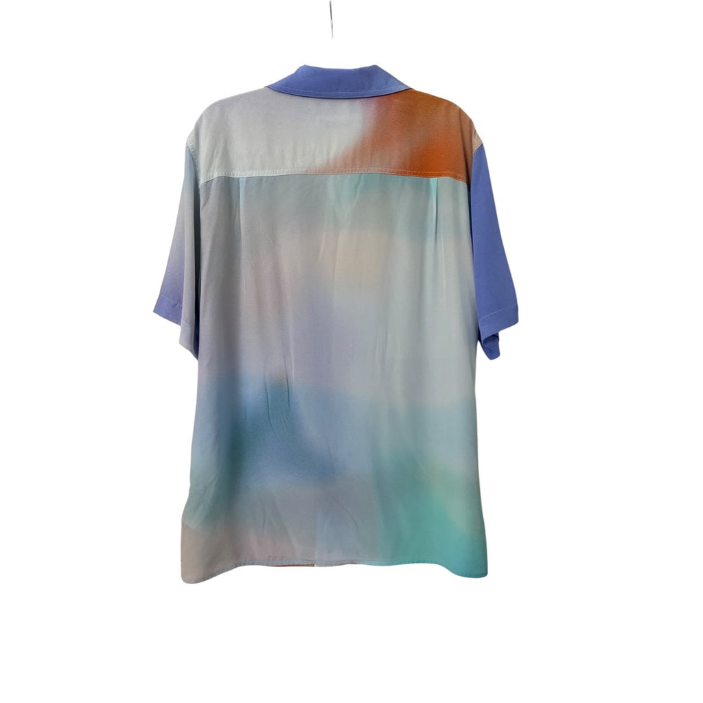 Venroy Printed Camp Collar Shirt 100% Silk Multicolor Size M - Image 6