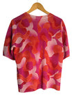 Gorman Abstract Print Knit Top Pink and Red Size 12 - Image 1