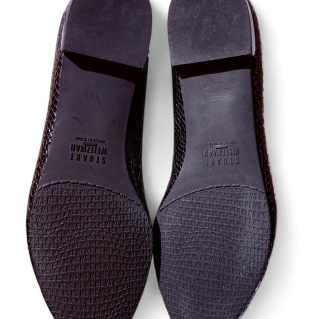 Stuart Weitzman For Russell And Bromley Black Croc-Embossed Leather Loafers - Image 5