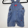 Vintage OshKosh B'gosh Blue Denim Overalls With Red Embroidered Logo - Image 1
